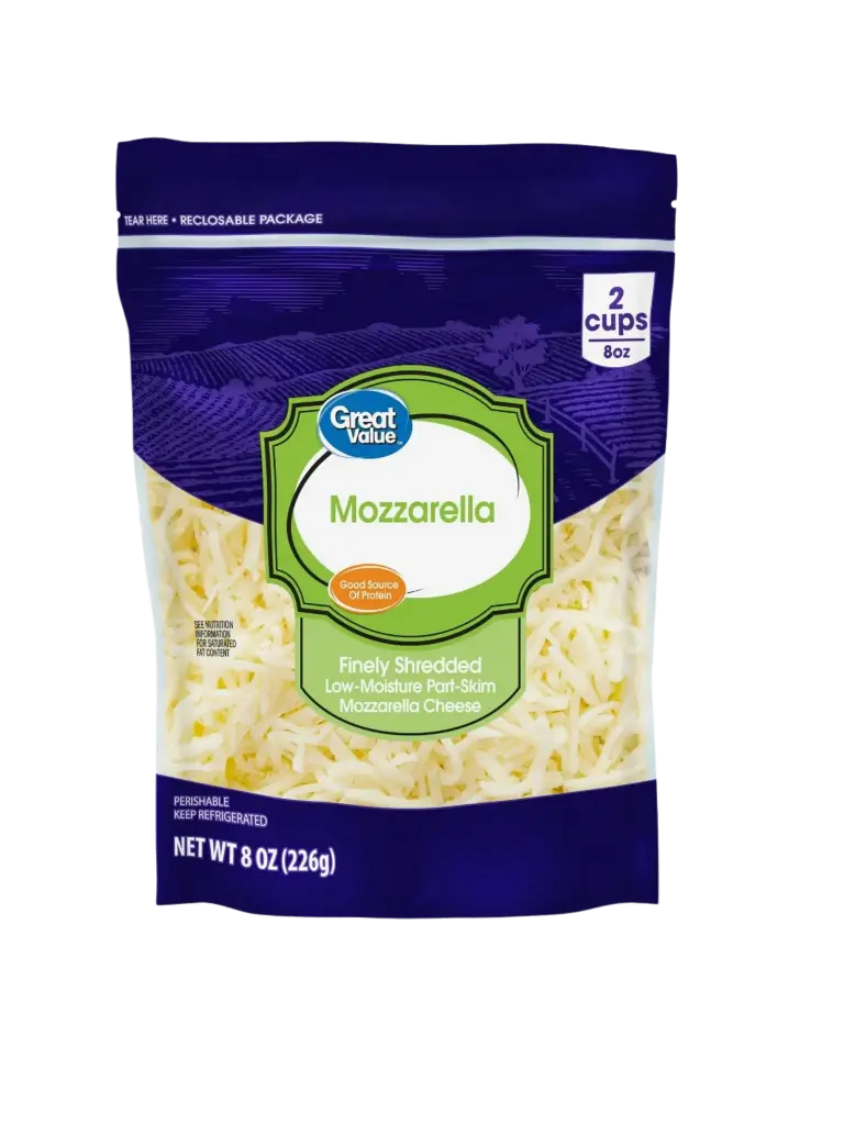 Queso Mozzarella "Great Value" (8 oz)